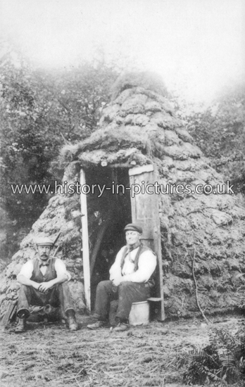 Charcoal Burners near Cuckoo Pits, Epping Forest, Essex. c.1908
